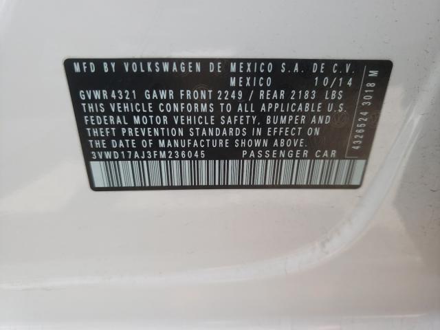 Photo 9 VIN: 3VWD17AJ3FM236045 - VOLKSWAGEN JETTA SE 