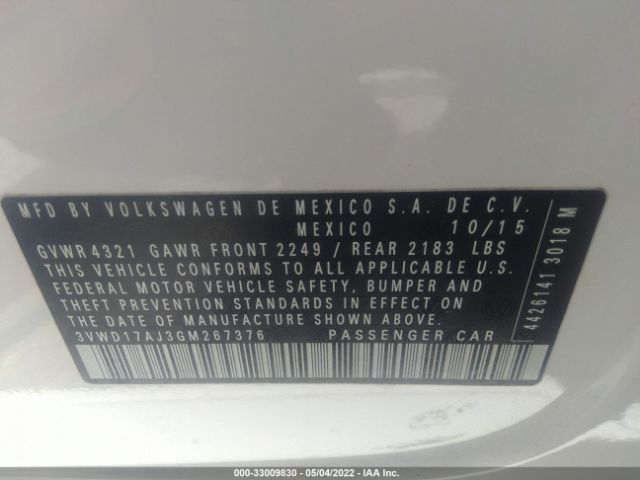 Photo 8 VIN: 3VWD17AJ3GM267376 - VOLKSWAGEN JETTA SEDAN 