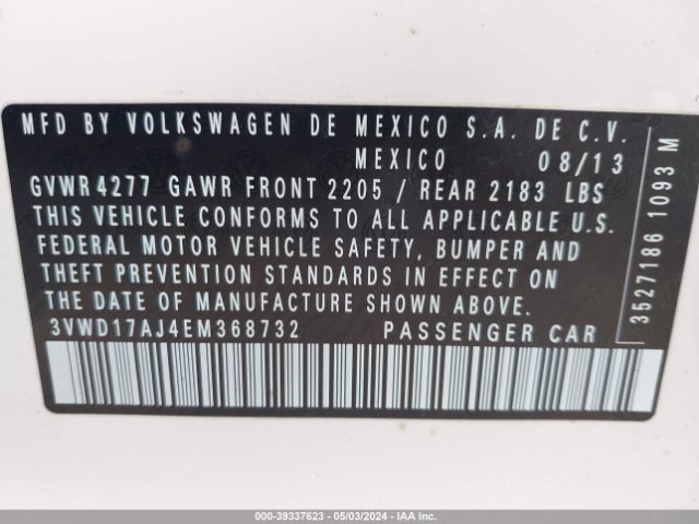 Photo 8 VIN: 3VWD17AJ4EM368732 - VOLKSWAGEN JETTA 