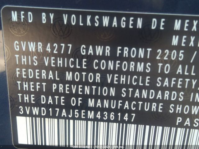 Photo 8 VIN: 3VWD17AJ5EM436147 - VOLKSWAGEN JETTA SEDAN 