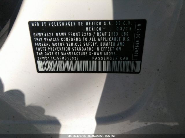 Photo 8 VIN: 3VWD17AJ5FM315927 - VOLKSWAGEN JETTA SEDAN 