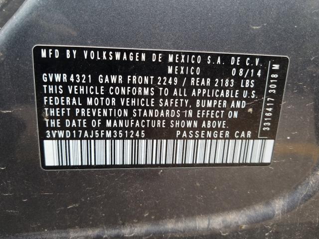 Photo 9 VIN: 3VWD17AJ5FM351245 - VOLKSWAGEN JETTA SE 