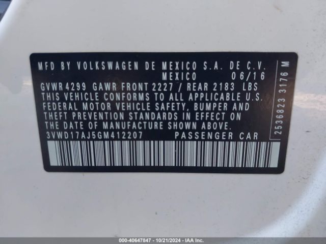 Photo 8 VIN: 3VWD17AJ5GM412207 - VOLKSWAGEN JETTA 