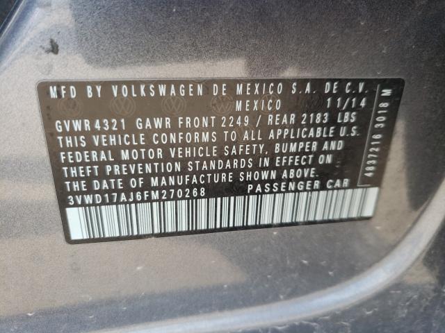 Photo 9 VIN: 3VWD17AJ6FM270268 - VOLKSWAGEN JETTA SE 