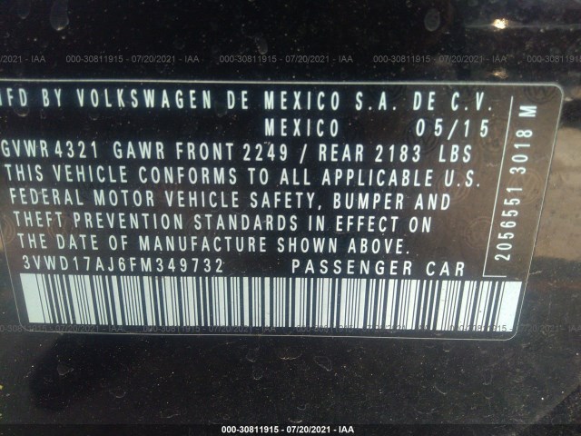 Photo 8 VIN: 3VWD17AJ6FM349732 - VOLKSWAGEN JETTA 