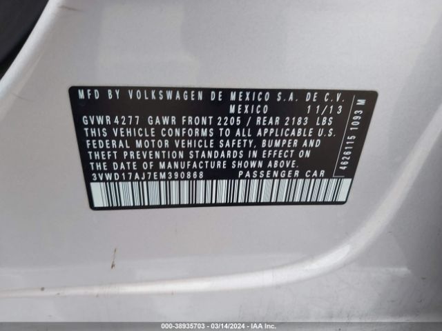 Photo 8 VIN: 3VWD17AJ7EM390868 - VOLKSWAGEN JETTA 