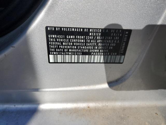 Photo 11 VIN: 3VWD17AJ7FM212153 - VOLKSWAGEN JETTA SE 