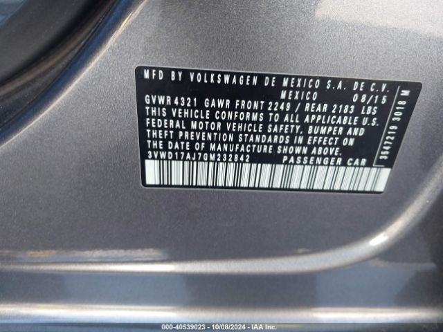 Photo 8 VIN: 3VWD17AJ7GM232842 - VOLKSWAGEN JETTA 