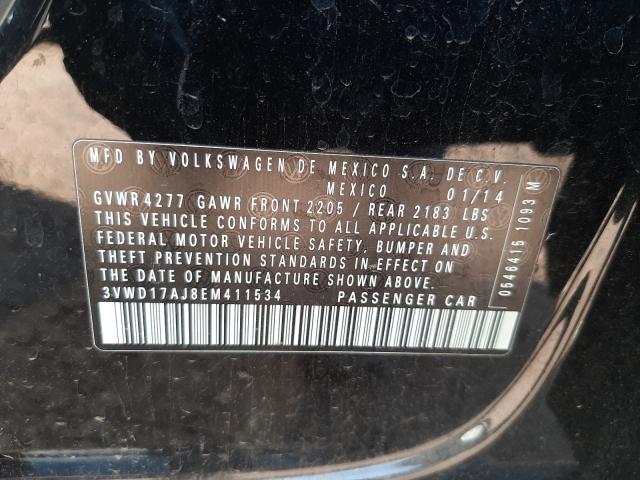 Photo 9 VIN: 3VWD17AJ8EM411534 - VOLKSWAGEN JETTA SE 