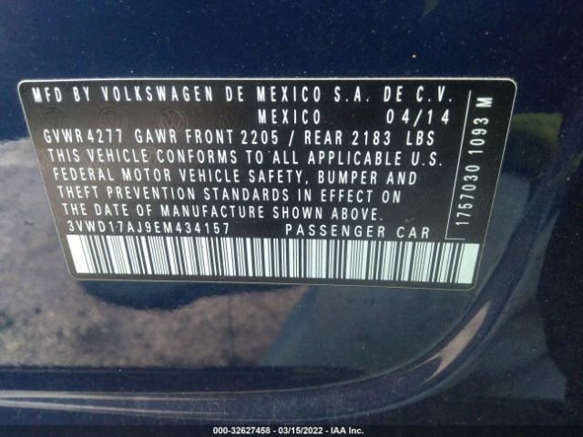 Photo 8 VIN: 3VWD17AJ9EM434157 - VOLKSWAGEN JETTA SEDAN 