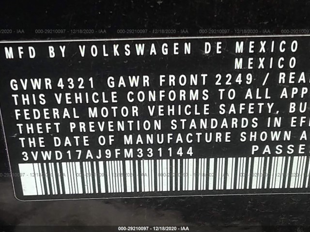 Photo 8 VIN: 3VWD17AJ9FM331144 - VOLKSWAGEN JETTA 