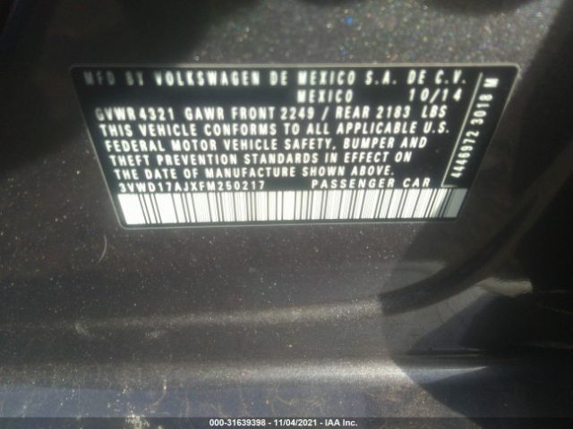 Photo 8 VIN: 3VWD17AJXFM250217 - VOLKSWAGEN JETTA 