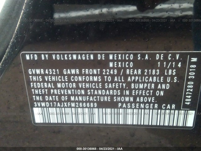 Photo 8 VIN: 3VWD17AJXFM266689 - VOLKSWAGEN JETTA SEDAN 