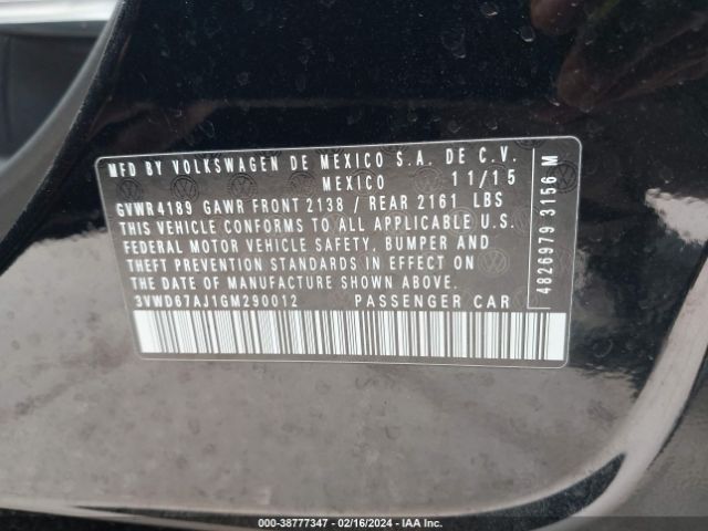 Photo 8 VIN: 3VWD67AJ1GM290012 - VOLKSWAGEN JETTA 