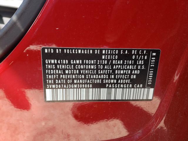 Photo 9 VIN: 3VWD67AJ3GM309868 - VOLKSWAGEN JETTA SE 