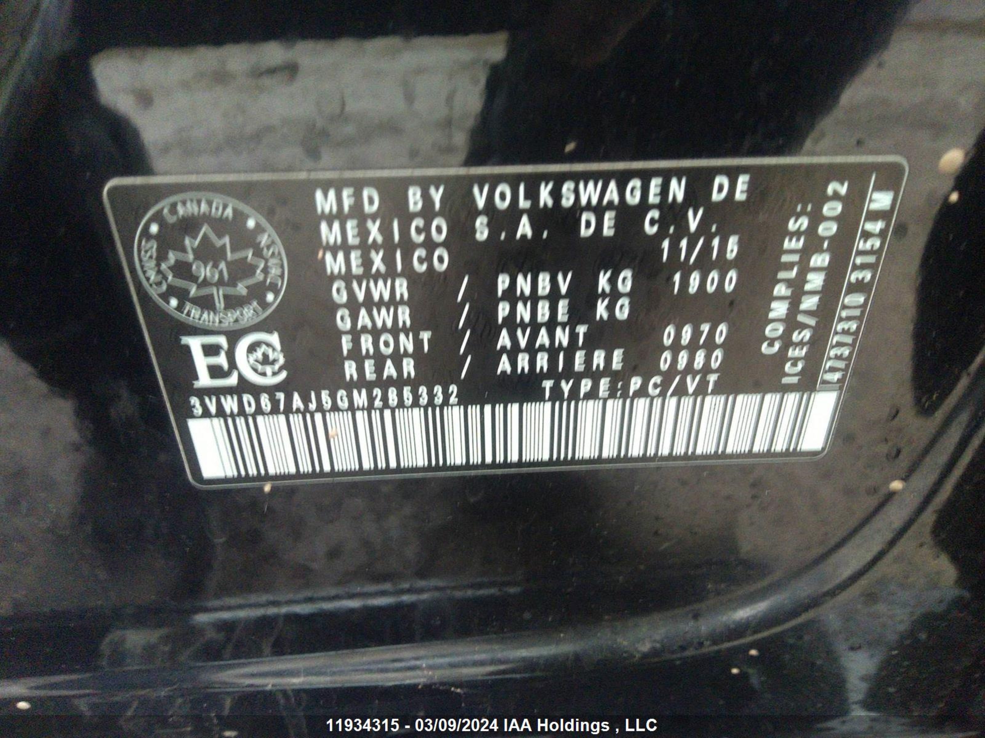 Photo 8 VIN: 3VWD67AJ5GM285332 - VOLKSWAGEN JETTA 