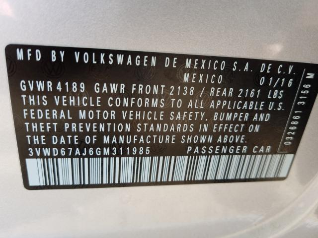 Photo 9 VIN: 3VWD67AJ6GM311985 - VOLKSWAGEN JETTA SE 