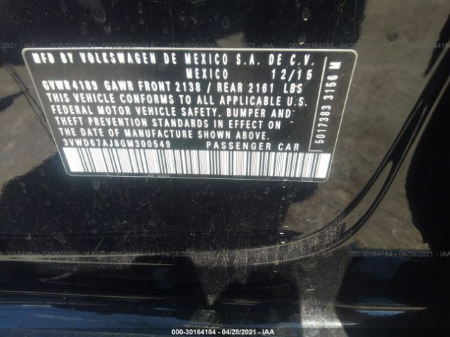 Photo 8 VIN: 3VWD67AJ8GM300549 - VOLKSWAGEN JETTA SEDAN 