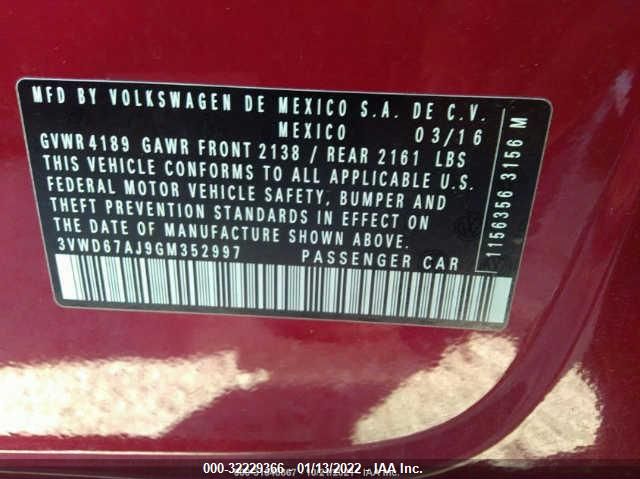 Photo 8 VIN: 3VWD67AJ9GM352997 - VOLKSWAGEN JETTA SEDAN 