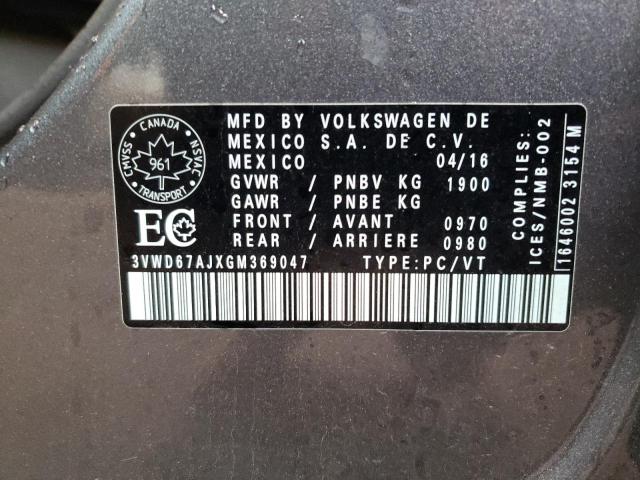 Photo 9 VIN: 3VWD67AJXGM369047 - VOLKSWAGEN JETTA SE 