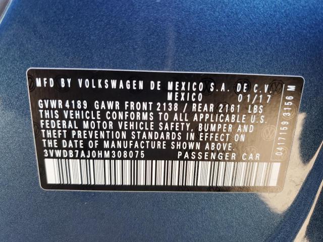 Photo 11 VIN: 3VWDB7AJ0HM308075 - VOLKSWAGEN JETTA SE 