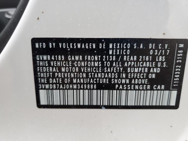 Photo 11 VIN: 3VWDB7AJ0HM349886 - VOLKSWAGEN JETTA SE 