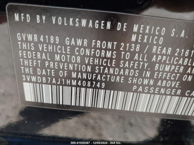 Photo 8 VIN: 3VWDB7AJ1HM408749 - VOLKSWAGEN JETTA 