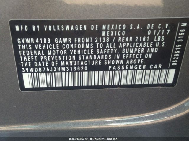 Photo 8 VIN: 3VWDB7AJ2HM313620 - VOLKSWAGEN JETTA 