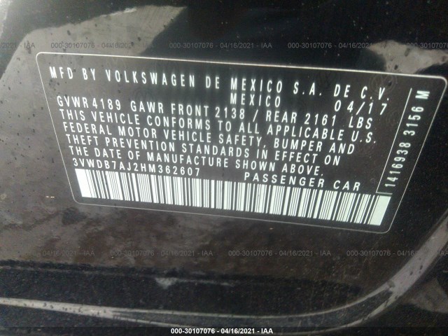 Photo 8 VIN: 3VWDB7AJ2HM362607 - VOLKSWAGEN JETTA 