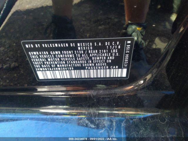 Photo 8 VIN: 3VWDB7AJ3HM284189 - VOLKSWAGEN JETTA 