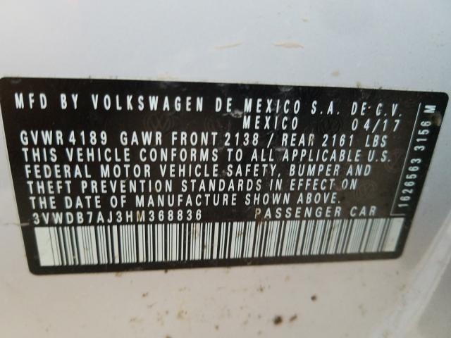 Photo 9 VIN: 3VWDB7AJ3HM368836 - VOLKSWAGEN JETTA SE 