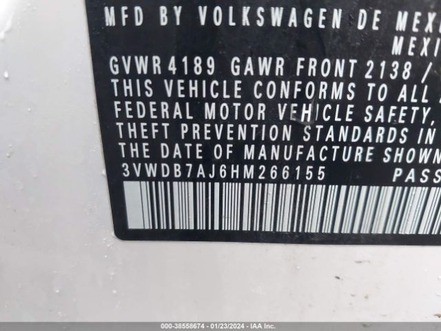 Photo 8 VIN: 3VWDB7AJ6HM266155 - VOLKSWAGEN JETTA 