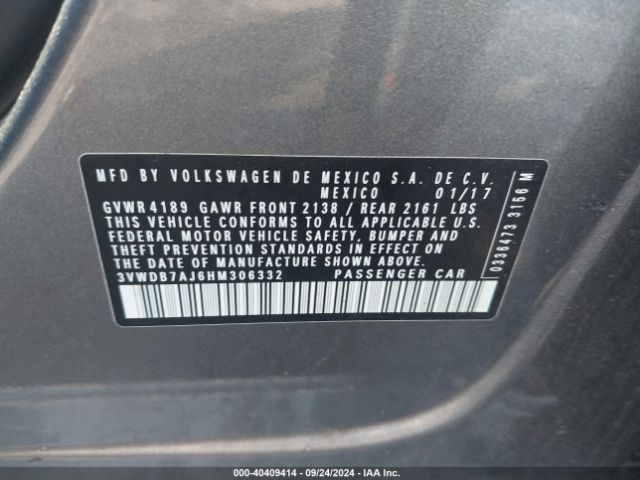 Photo 8 VIN: 3VWDB7AJ6HM306332 - VOLKSWAGEN JETTA 