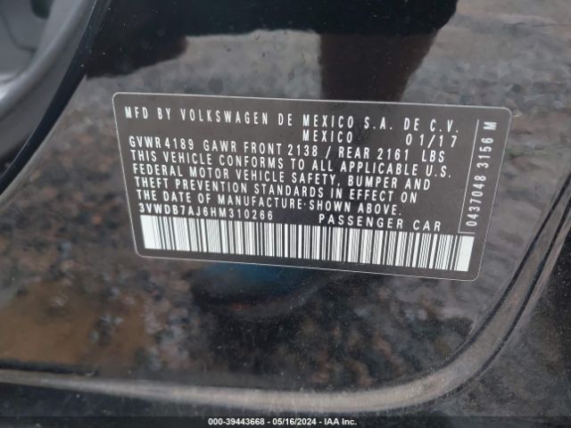 Photo 8 VIN: 3VWDB7AJ6HM310266 - VOLKSWAGEN JETTA 