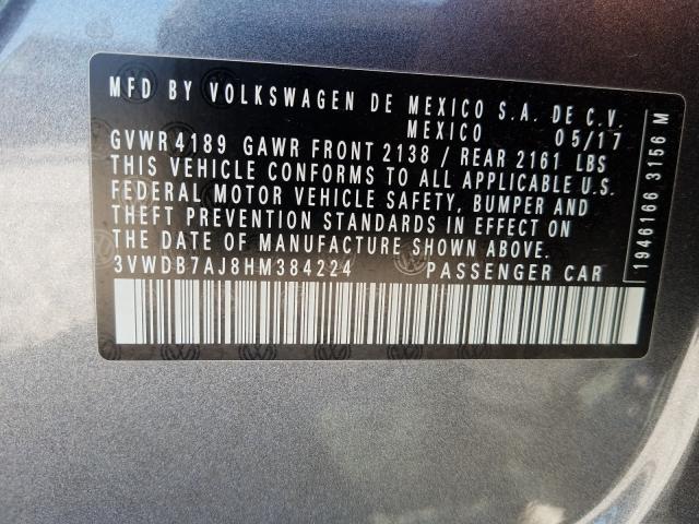 Photo 9 VIN: 3VWDB7AJ8HM384224 - VOLKSWAGEN JETTA SE 