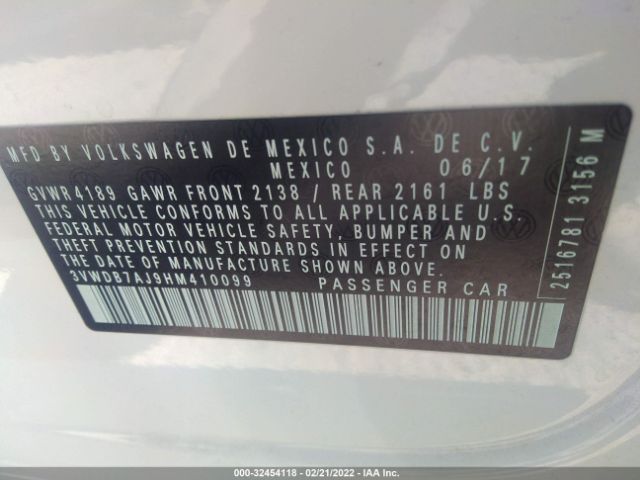 Photo 8 VIN: 3VWDB7AJ9HM410099 - VOLKSWAGEN JETTA 