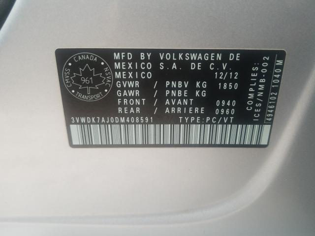 Photo 9 VIN: 3VWDK7AJ0DM408591 - VOLKSWAGEN JETTA 