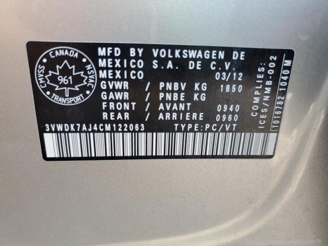 Photo 12 VIN: 3VWDK7AJ4CM122063 - VOLKSWAGEN JETTA 