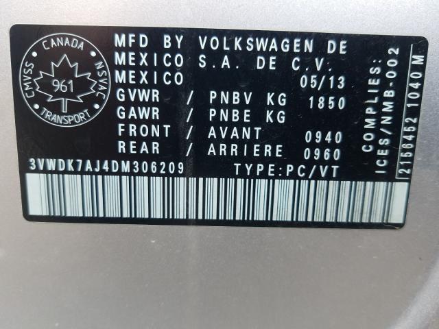 Photo 9 VIN: 3VWDK7AJ4DM306209 - VOLKSWAGEN JETTA 