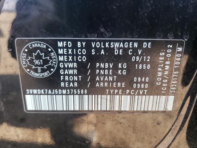 Photo 9 VIN: 3VWDK7AJ5DM375586 - VOLKSWAGEN JETTA SE 