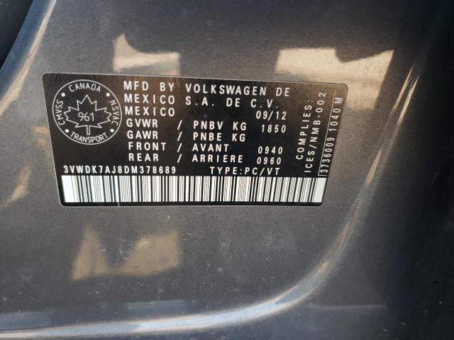 Photo 12 VIN: 3VWDK7AJ8DM378689 - VOLKSWAGEN JETTA SE 