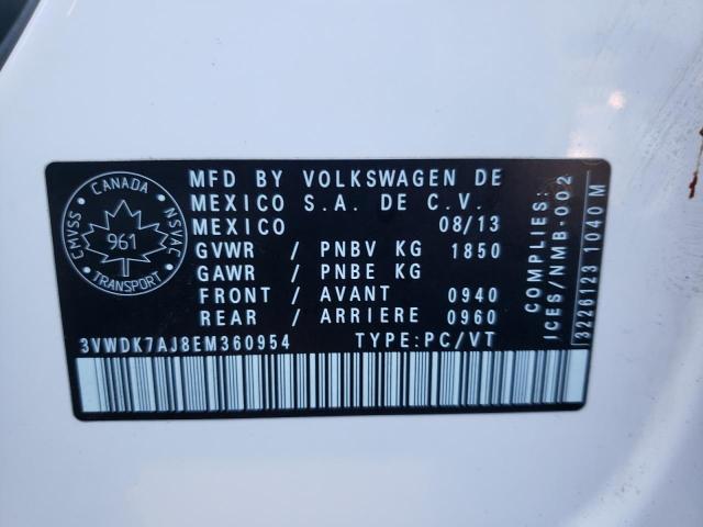 Photo 9 VIN: 3VWDK7AJ8EM360954 - VOLKSWAGEN JETTA SE 