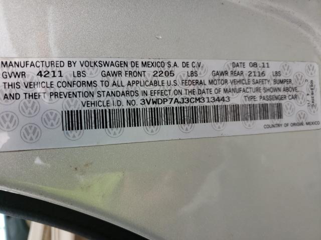 Photo 9 VIN: 3VWDP7AJ3CM313443 - VOLKSWAGEN JETTA SE 