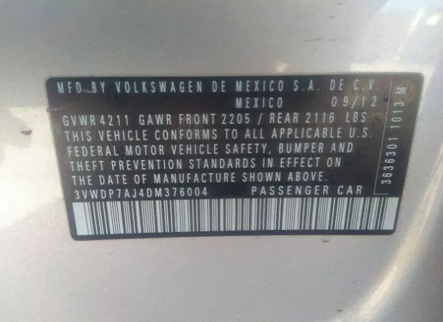 Photo 8 VIN: 3VWDP7AJ4DM376004 - VOLKSWAGEN JETTA 