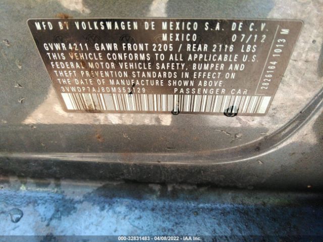 Photo 8 VIN: 3VWDP7AJ8DM353129 - VOLKSWAGEN JETTA SEDAN 