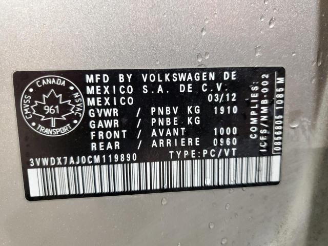 Photo 11 VIN: 3VWDX7AJ0CM119890 - VOLKSWAGEN JETTA 