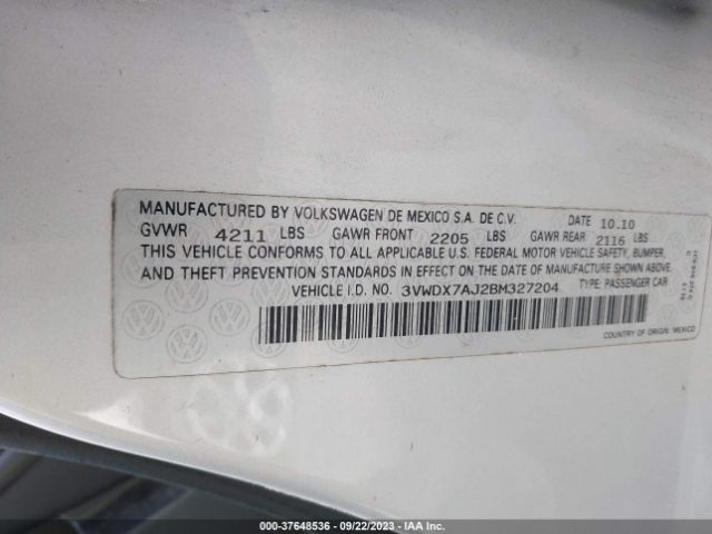 Photo 8 VIN: 3VWDX7AJ2BM327204 - VOLKSWAGEN JETTA 