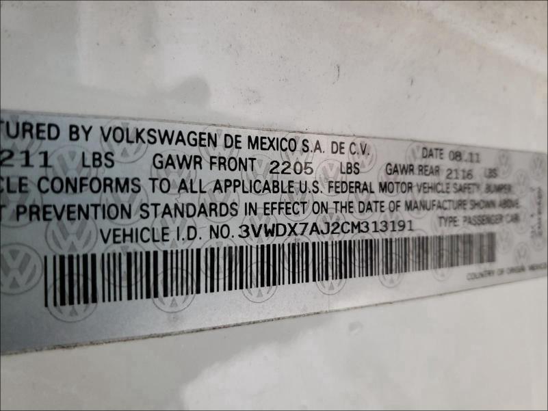 Photo 9 VIN: 3VWDX7AJ2CM313191 - VOLKSWAGEN JETTA SE 