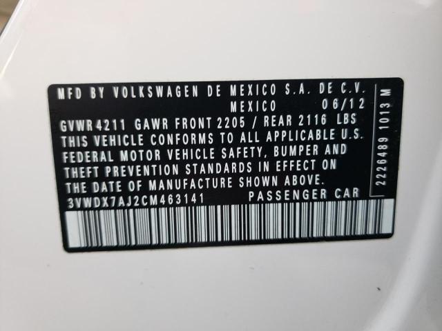 Photo 9 VIN: 3VWDX7AJ2CM463141 - VOLKSWAGEN JETTA SE 