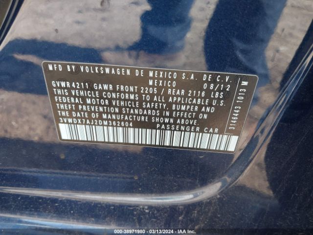 Photo 8 VIN: 3VWDX7AJ2DM362604 - VOLKSWAGEN JETTA 